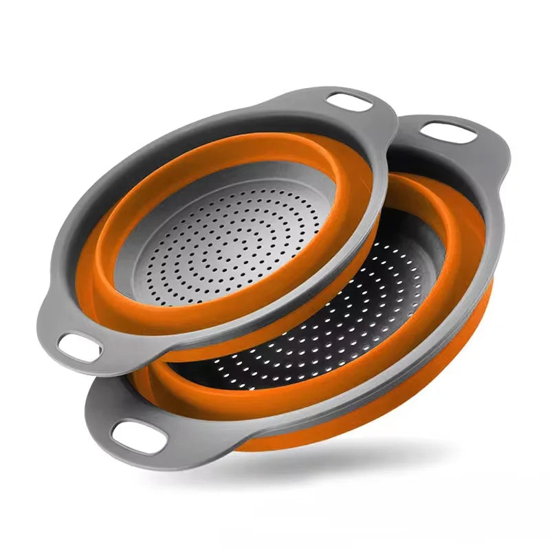 Collapsible Silicone Colander & Drain Basket