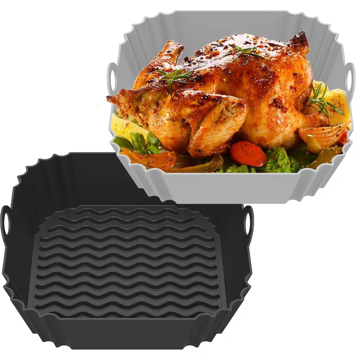 Reusable Silicone Air Fryer Liner Tray