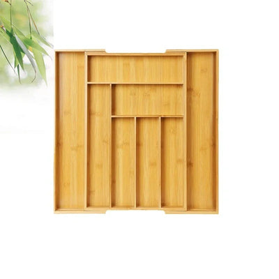 Bamboo Drawer Organizer – Expandable Cutlery Tray